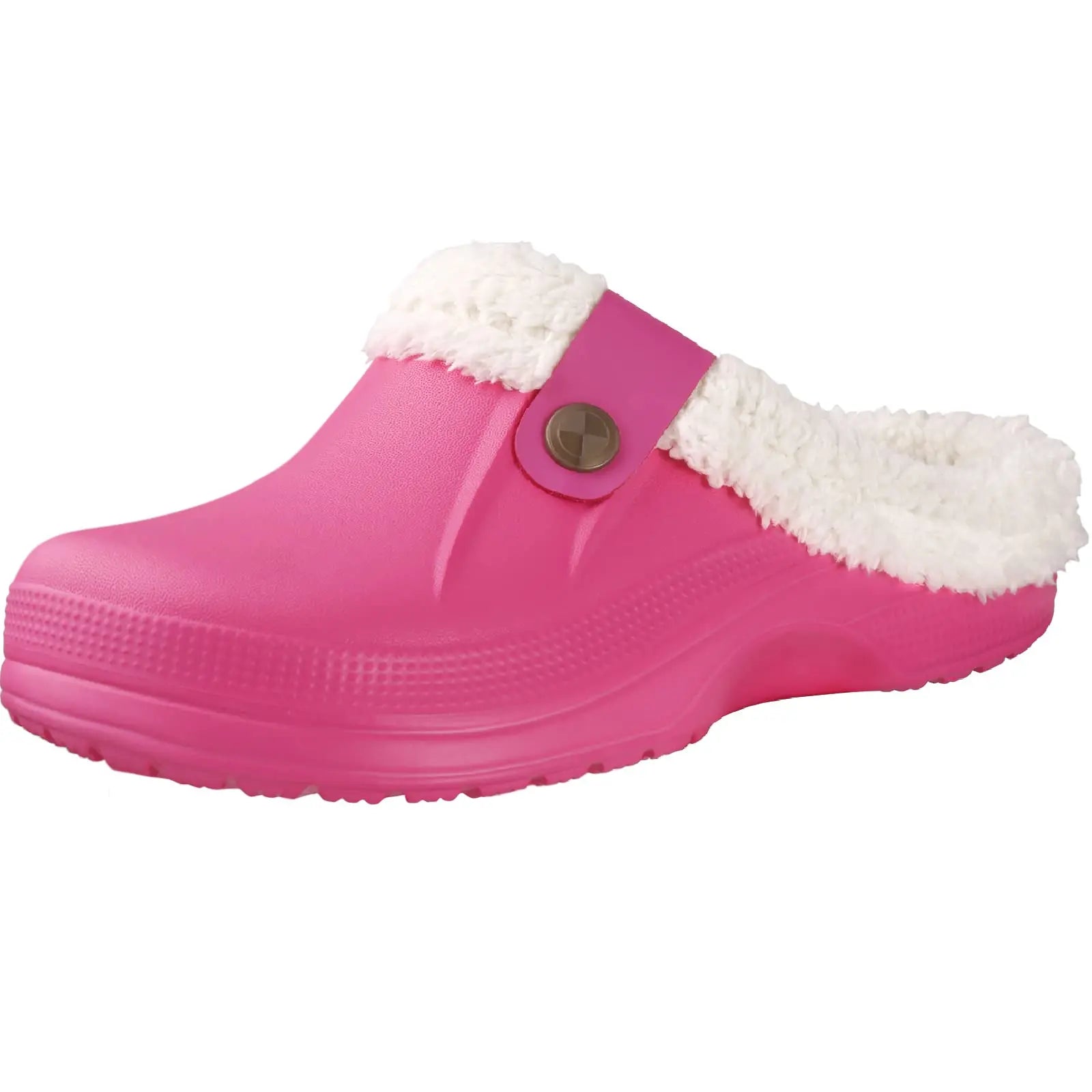 Litfun Winter Plush Garden Shoes Women Fur Clogs Slippers Men Soft Furry Waterproof Slippers Outdoor New Cozy Fuzzy Home Slipper - Chic Cart