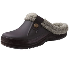 Litfun Winter Plush Garden Shoes Women Fur Clogs Slippers Men Soft Furry Waterproof Slippers Outdoor New Cozy Fuzzy Home Slipper - Chic Cart