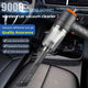 Car vacuum cleaner with suction and blowing function, portable, wireless charging, high - power, handheld vacuum cleaner for home - Chic Cart