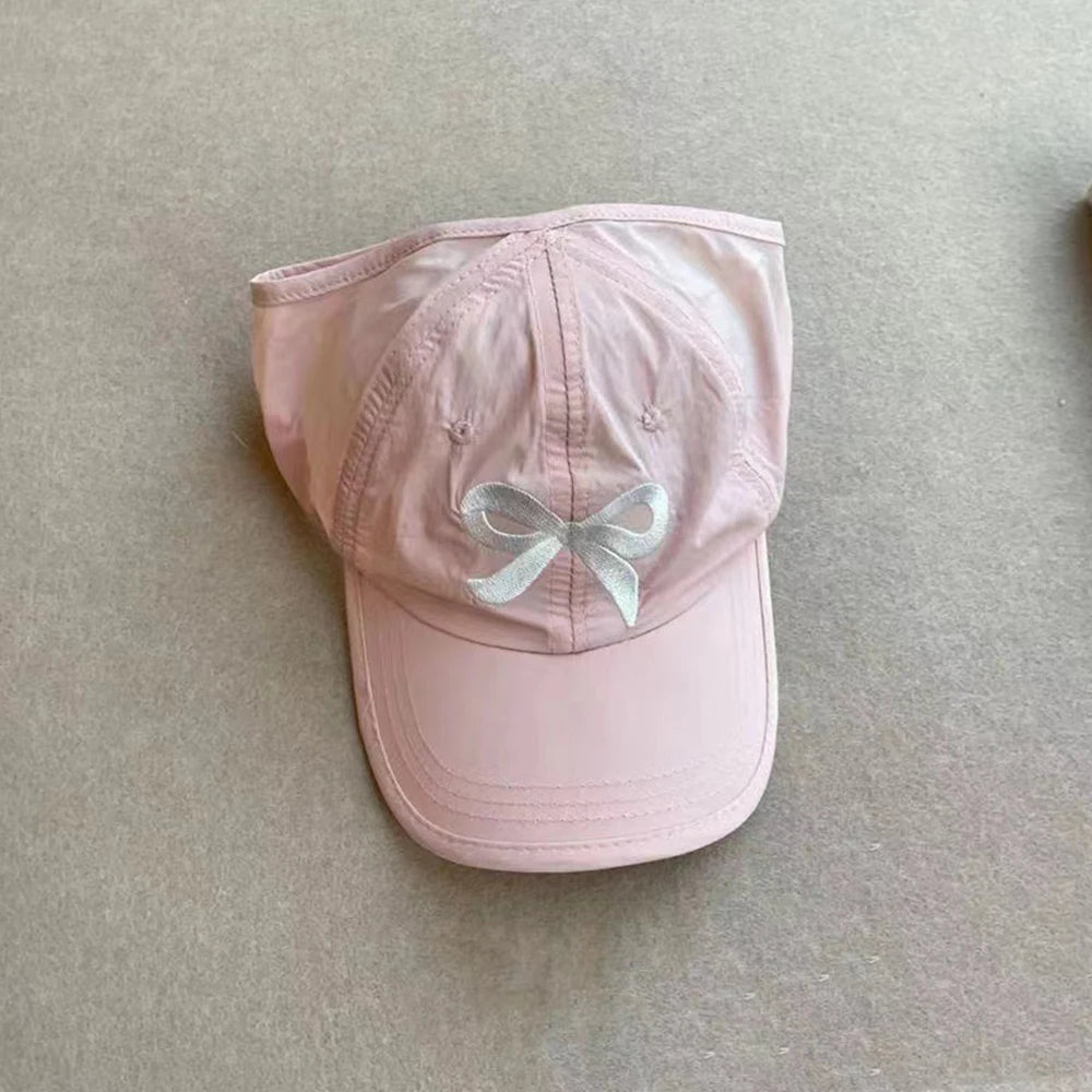 Fashion Kids Baseball Cap For Girls Boys Sun Hat Hollow Back Ponytail Caps Children Snapback Hip Hop Hats Adjustable Bones Caps - Chic Cart