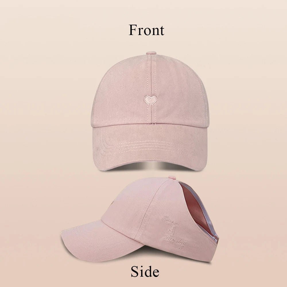 Fashion Kids Baseball Cap For Girls Boys Sun Hat Hollow Back Ponytail Caps Children Snapback Hip Hop Hats Adjustable Bones Caps - Chic Cart