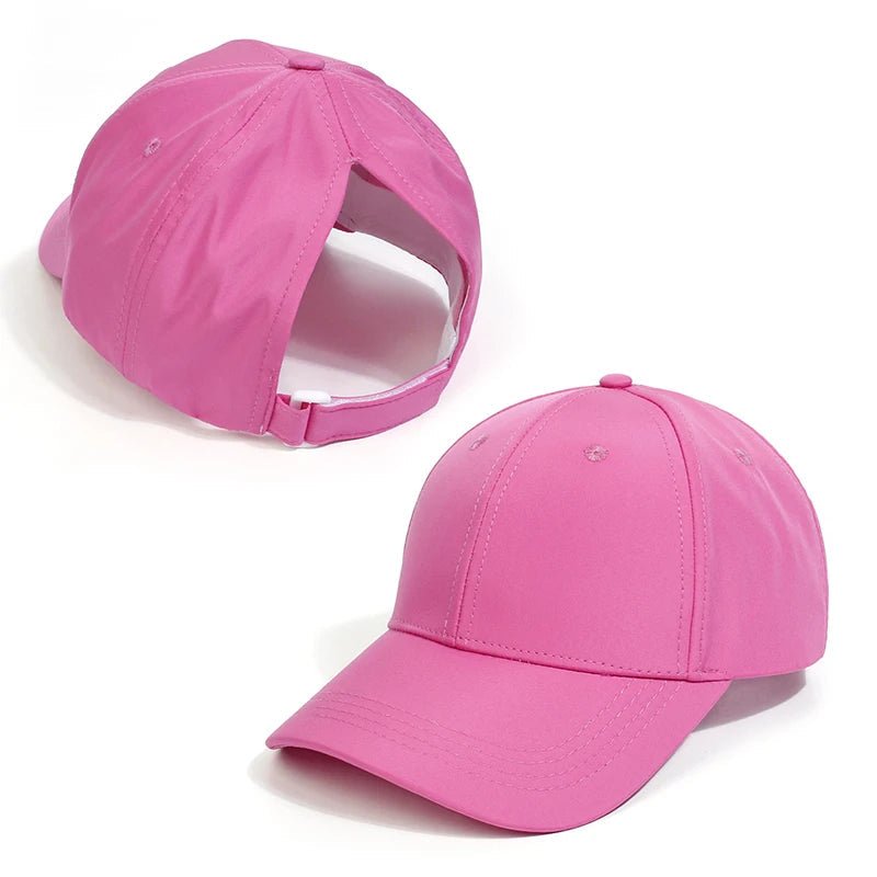 Fashion Kids Baseball Cap For Girls Boys Sun Hat Hollow Back Ponytail Caps Children Snapback Hip Hop Hats Adjustable Bones Caps - Chic Cart