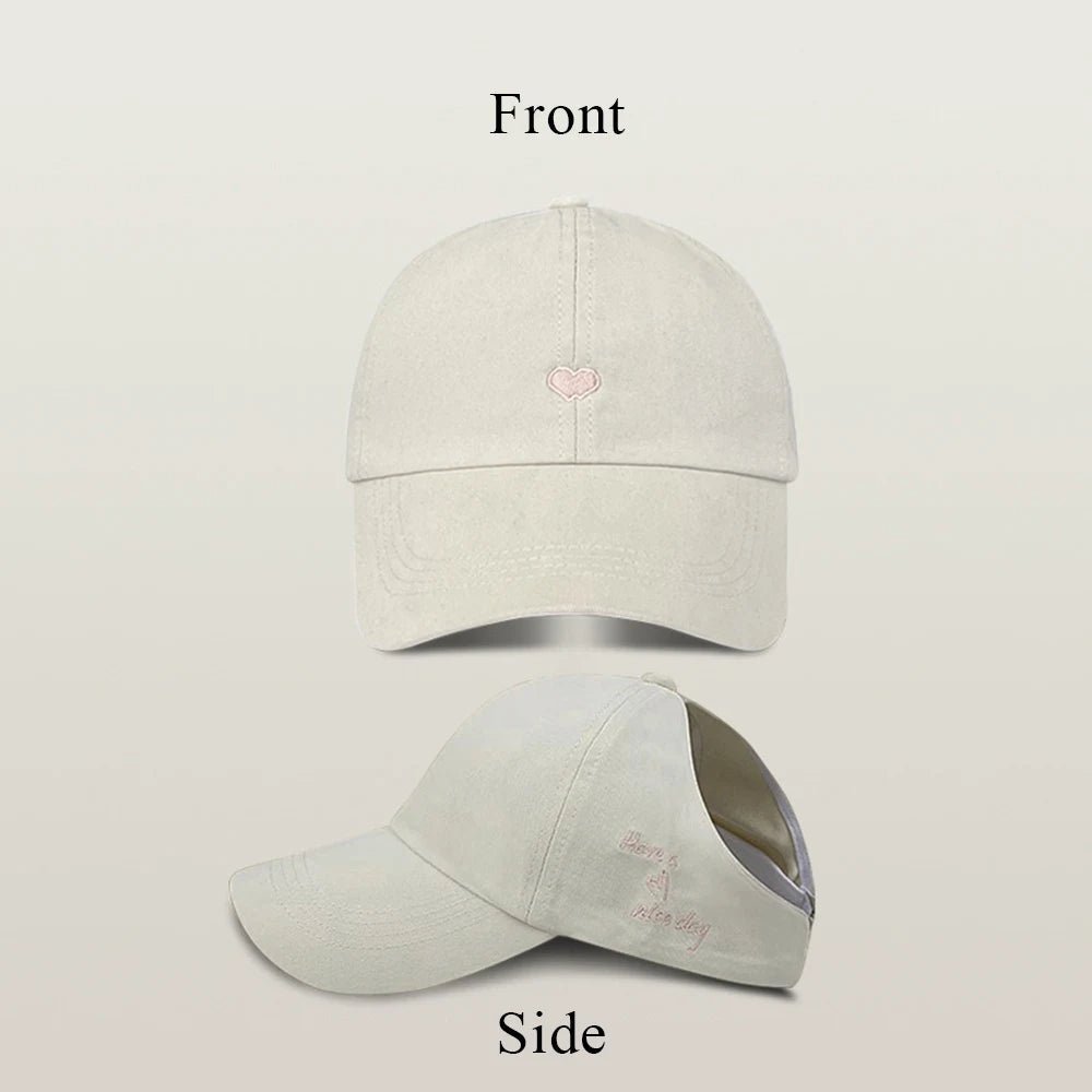 Fashion Kids Baseball Cap For Girls Boys Sun Hat Hollow Back Ponytail Caps Children Snapback Hip Hop Hats Adjustable Bones Caps - Chic Cart