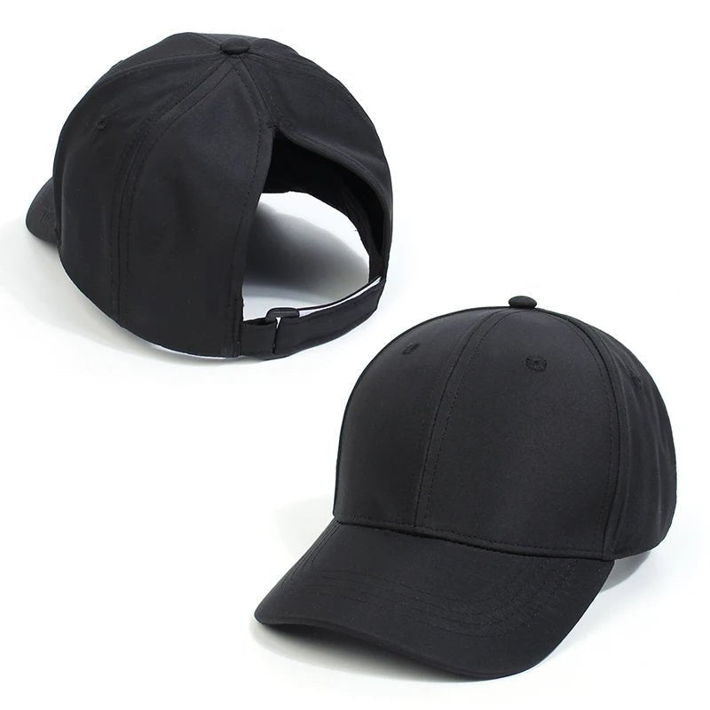 Fashion Kids Baseball Cap For Girls Boys Sun Hat Hollow Back Ponytail Caps Children Snapback Hip Hop Hats Adjustable Bones Caps - Chic Cart