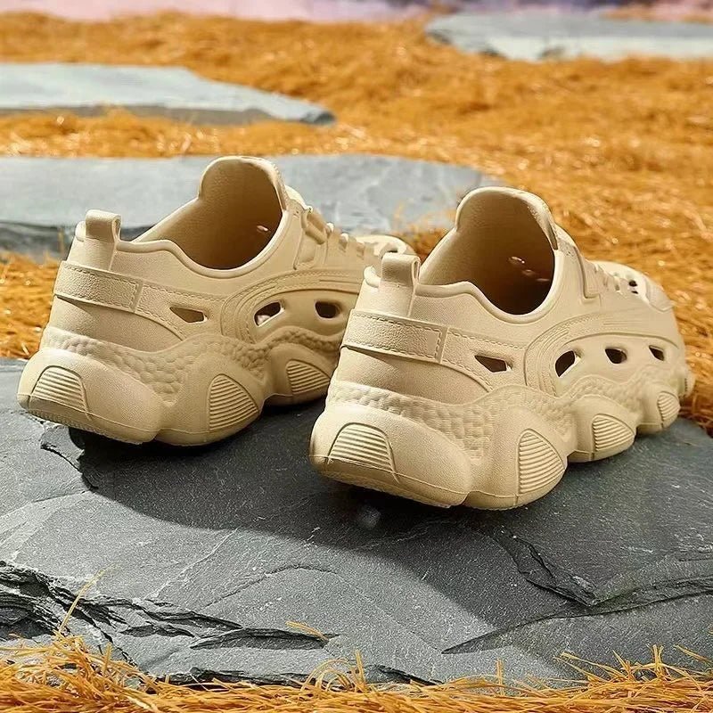 2024 New Trendy Sandals for Men Thick Non Slip Wear - resistant Fashionable EVA One - piece Molded Couple Style Hole Shoes Wholesale - Chic Cart