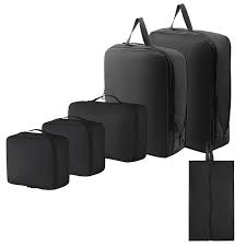 Travel Compression Packing Cubes Bag Portable Suitcase Clothes Organizers Waterproof Luggage Storage Cases Drawer Bags - Chic Cart 