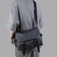 Men Motorcycle Cycling Messenger Bags Waterproof Big Crossbody Shoulder Bag Personalized Hip Hop Street Travel Cross Bag Male - Chic Cart