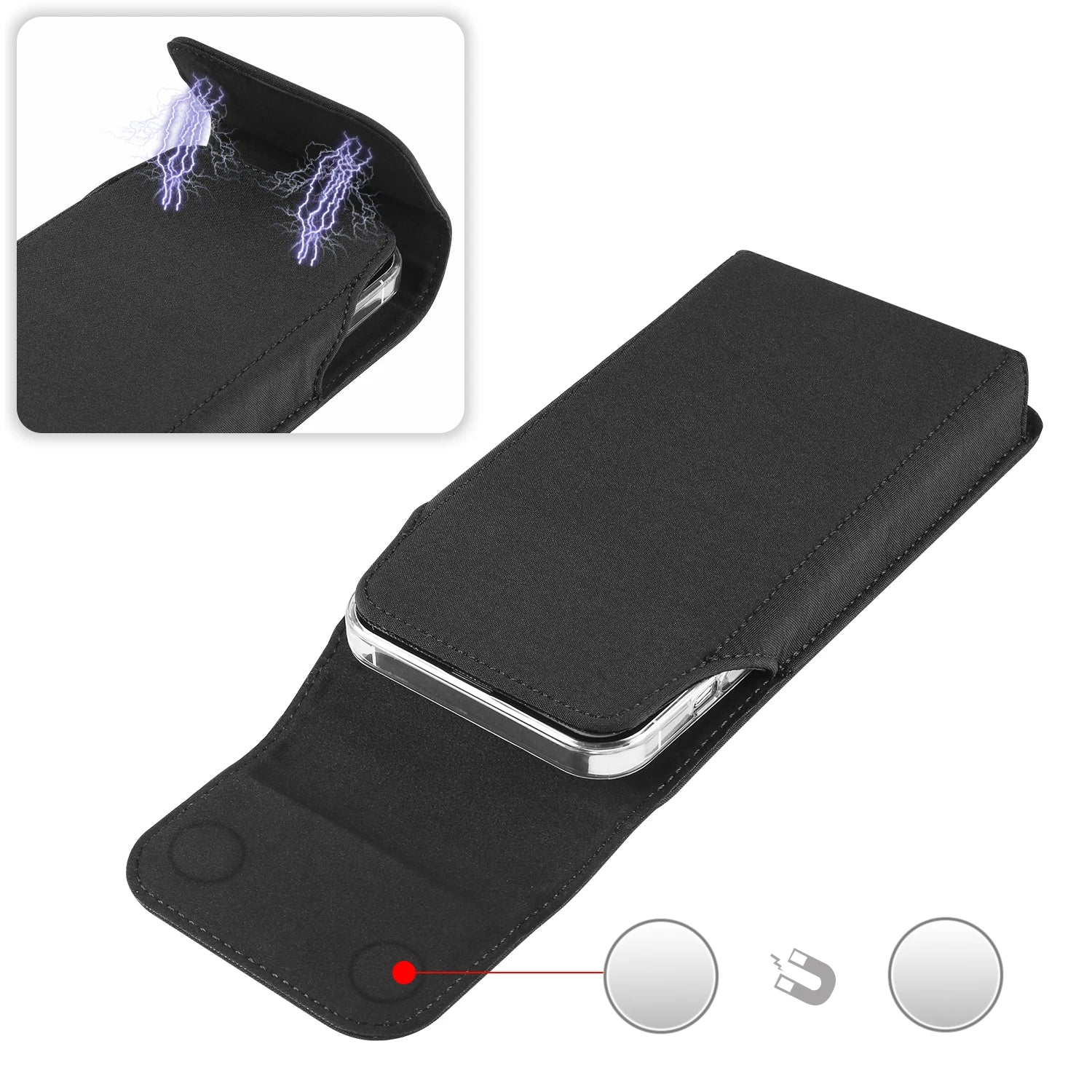 Universal Nylon Cloth Belt Clip Waist Bag Pouch For Samsung Galaxy S24 S25 S23 S22 Ultra S21 S20 Plus A15 A25 A33 A54 Cover - Chic Cart