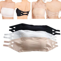 Ice Silk Strapless Bra Girls Seamless Crop Tube Top Bralette for Women Sexy Soft Bras Large Size Bustier Tops Summer Underwear