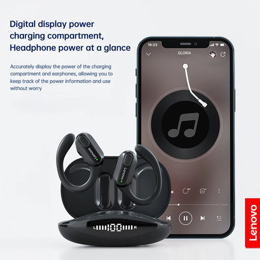 Original Lenovo XT80 Sports Wireless Earphones with Mics, LED Power Display,Hifi Stereo Sound Bluetooth 5.3 TWS HeadphHeadphones - Chic Cart