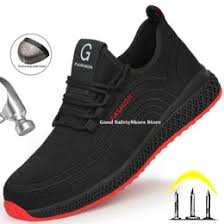 Anti - stab Safety Shoes Men Steel Toe Shoes Puncture Proof Breathable Work Safety Boots ManConstruction Work Shoes Male Sneakers AMI Cart