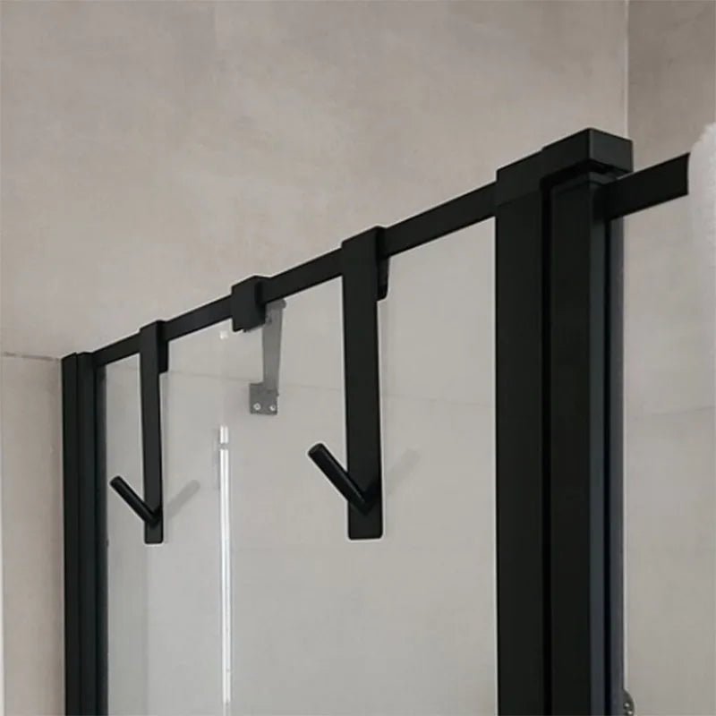 Stainless Steel Over Glass Door Shower Door Back Shower Towel Rack S - Shape Bathroom Bathrobe Hanger Holder Hooks - Chic Cart