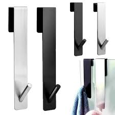 Stainless Steel Over Glass Door Shower Door Back Shower Towel Rack S - Shape Bathroom Bathrobe Hanger Holder Hooks