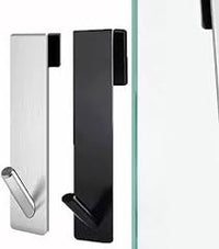 Stainless Steel Over Glass Door Shower Door Back Shower Towel Rack S - Shape Bathroom Bathrobe Hanger Holder Hooks