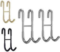 Stainless Steel Over Glass Door Shower Door Back Shower Towel Rack S-Shape Bathroom Bathrobe Hanger Holder Hooks - Chic Cart 