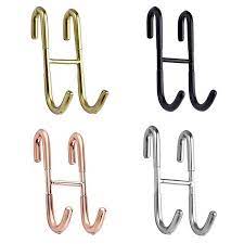 Stainless Steel Over Glass Door Shower Door Back Shower Towel Rack S-Shape Bathroom Bathrobe Hanger Holder Hooks - Chic Cart 