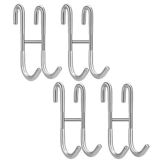 Stainless Steel Over Glass Door Shower Door Back Shower Towel Rack S-Shape Bathroom Bathrobe Hanger Holder Hooks - Chic Cart 