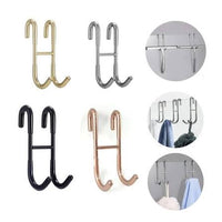 Stainless Steel Over Glass Door Shower Door Back Shower Towel Rack S-Shape Bathroom Bathrobe Hanger Holder Hooks - Chic Cart 