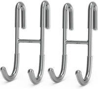 Stainless Steel Over Glass Door Shower Door Back Shower Towel Rack S-Shape Bathroom Bathrobe Hanger Holder Hooks - Chic Cart 