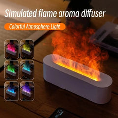 7 Color Upgraded Ultrasonic Aromatherapy 150ml Fire Air Essential Oil Diffusers Cool Flame Diffuser Humidifier for Home Office - Chic Cart