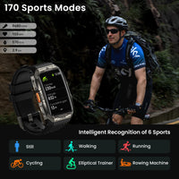 KOSPET TANK X2 Smart Watch For Men IP69K Waterproof 3D Curved Screen 1.64'' AMOLED Bluetooth Call 170 Sport Modes Smartwatch - Chic Cart