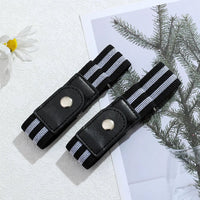 2pcs/set No Buckle Elastic Belt For Women Men Unisex Stretch Belt For Pants Jeans Casual Buckle Free Adjustable Invisible Belt - Chic Cart
