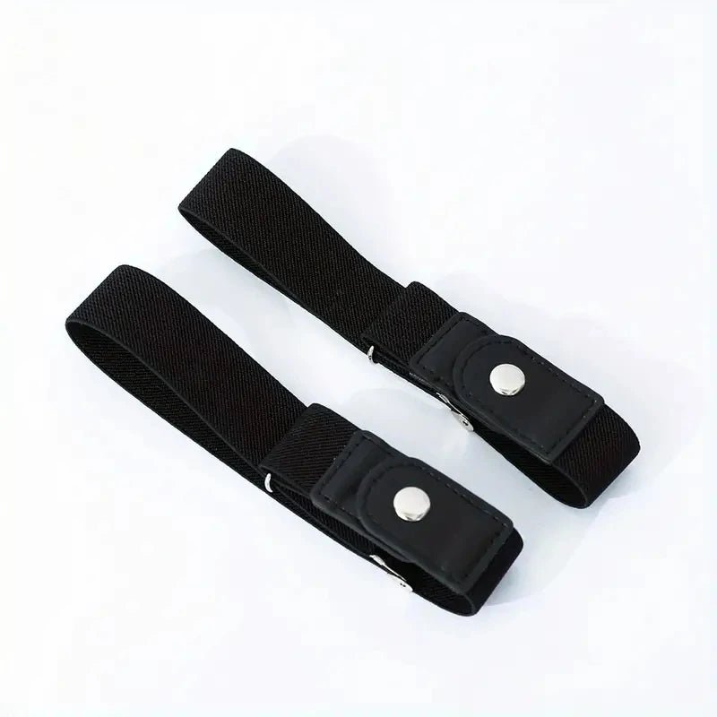 2pcs/set No Buckle Elastic Belt For Women Men Unisex Stretch Belt For Pants Jeans Casual Buckle Free Adjustable Invisible Belt - Chic Cart