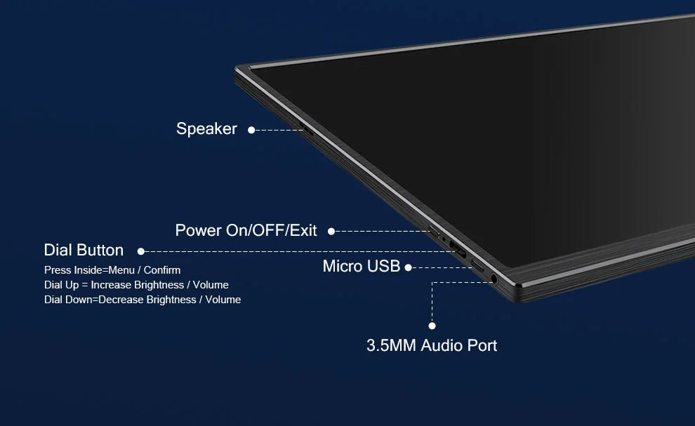 ZEUSLAP 14" 16:10 Touch Screen Portable Monitor 1920*1200P 100%sRGB 400Cd/m² Travel Display for Laptop Computer - Chic Cart