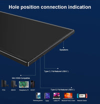 ZEUSLAP 14" 16:10 Touch Screen Portable Monitor 1920*1200P 100%sRGB 400Cd/m² Travel Display for Laptop Computer - Chic Cart