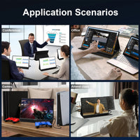ZEUSLAP 14" 16:10 Touch Screen Portable Monitor 1920*1200P 100%sRGB 400Cd/m² Travel Display for Laptop Computer - Chic Cart