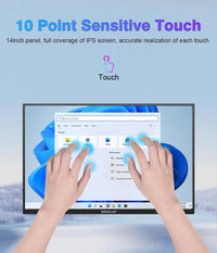 ZEUSLAP 14" 16:10 Touch Screen Portable Monitor 1920*1200P 100%sRGB 400Cd/m² Travel Display for Laptop Computer - Chic Cart