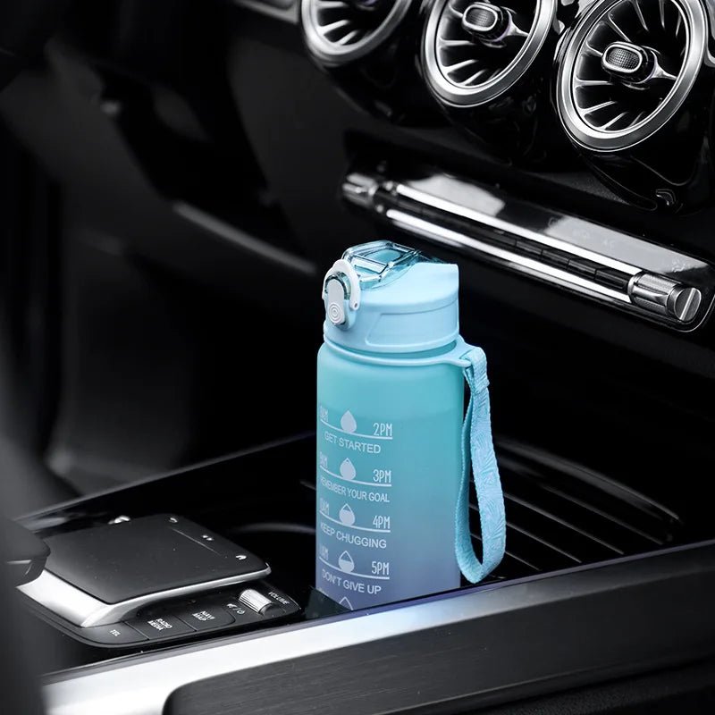 900ML Sports Water Bottle with Time Marker Leak - proof Cup Motivational Portable Water bottle for Outdoor Sport Fitness BPA Free - Chic Cart