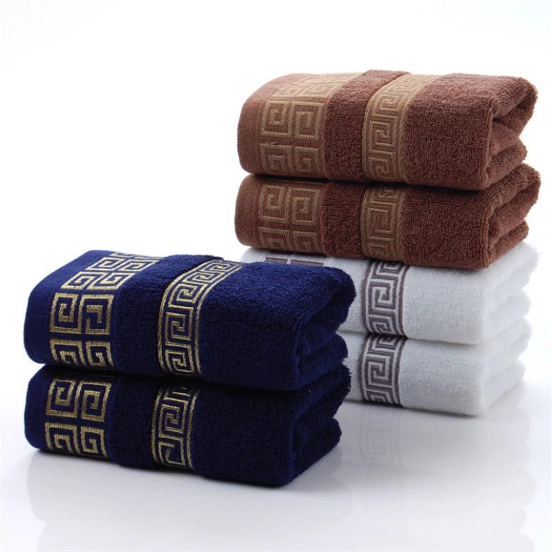 Pure Cotton Towel 34x75cm Embroidered Towels For Adults Quick - Dry Thicken Soft Face Towels Absorbent - Chic Cart