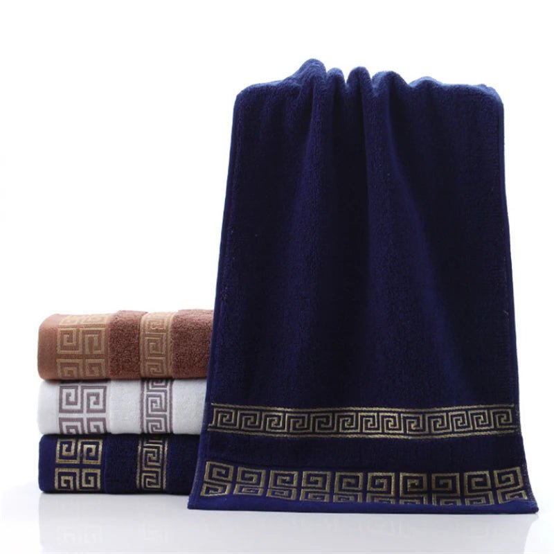 Pure Cotton Towel 34x75cm Embroidered Towels For Adults Quick - Dry Thicken Soft Face Towels Absorbent - Chic Cart