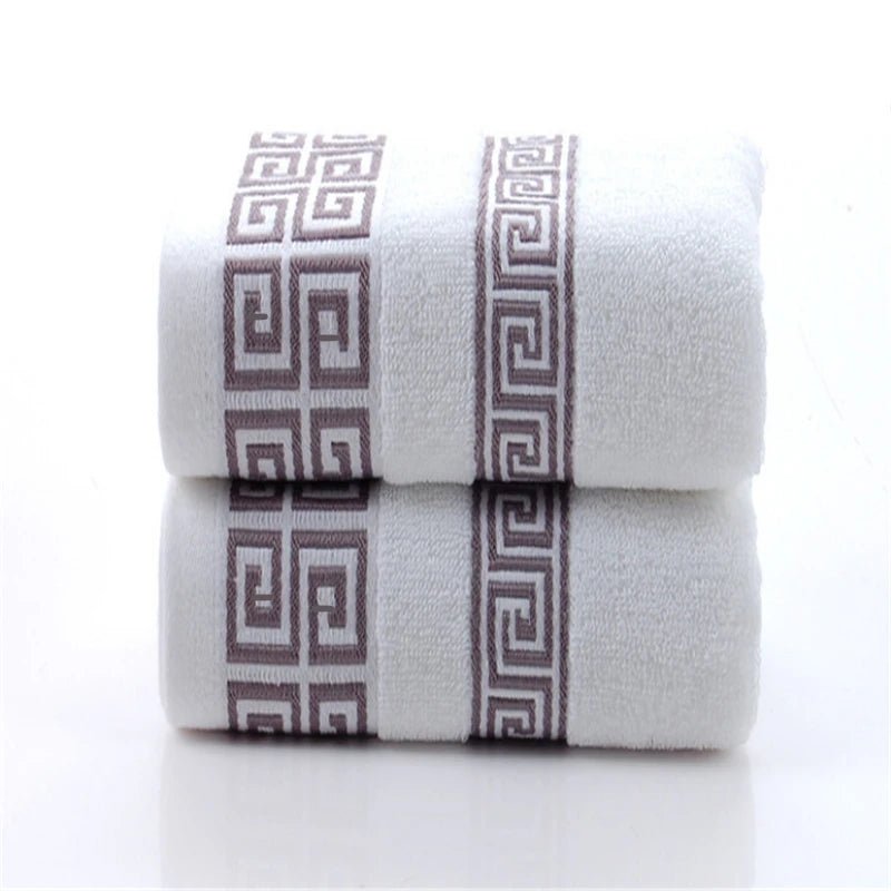 Pure Cotton Towel 34x75cm Embroidered Towels For Adults Quick - Dry Thicken Soft Face Towels Absorbent - Chic Cart