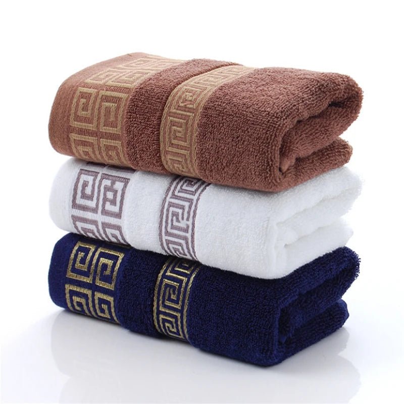 Pure Cotton Towel 34x75cm Embroidered Towels For Adults Quick - Dry Thicken Soft Face Towels Absorbent - Chic Cart