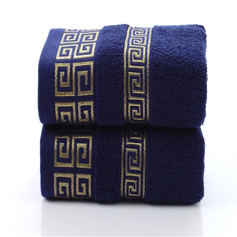 Pure Cotton Towel 34x75cm Embroidered Towels For Adults Quick - Dry Thicken Soft Face Towels Absorbent - Chic Cart