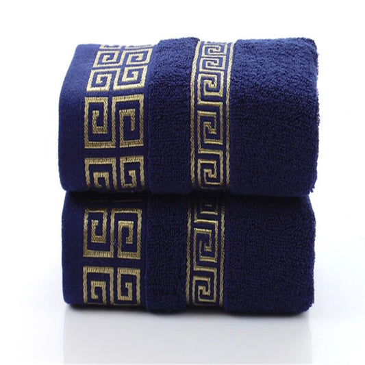 Pure Cotton Towel 34x75cm Embroidered Towels For Adults Quick - Dry Thicken Soft Face Towels Absorbent - Chic Cart