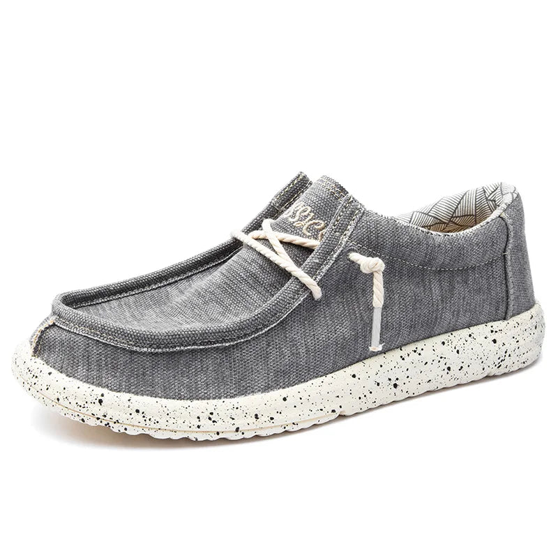 New Summer Men's Canvas Shoes Comfortable Soft Men's Shoes Breathable Men Vulcanized Shoes Slip Wear Men's Casual Flat Shoes - Chic Cart