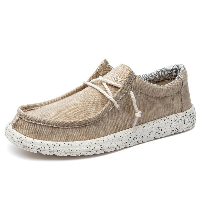 New Summer Men's Canvas Shoes Comfortable Soft Men's Shoes Breathable Men Vulcanized Shoes Slip Wear Men's Casual Flat Shoes - Chic Cart