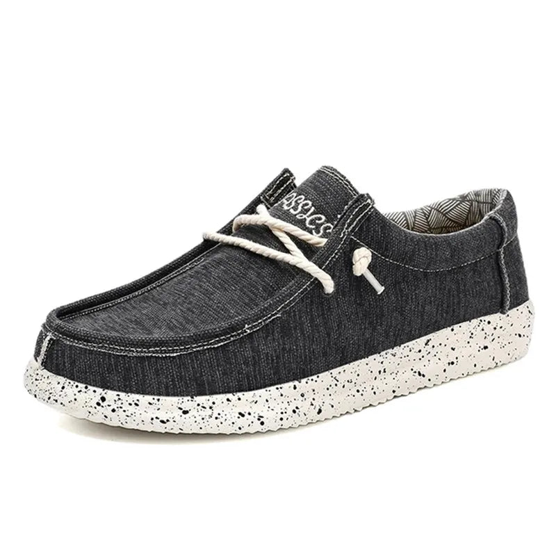 New Summer Men's Canvas Shoes Comfortable Soft Men's Shoes Breathable Men Vulcanized Shoes Slip Wear Men's Casual Flat Shoes - Chic Cart