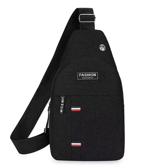 Chest Bag Men's One Shoulder Crossbody Bag Large Capacity Outdoor Sports And Leisure Fashion Small Shoulder Bag Large Capacit - Chic Cart