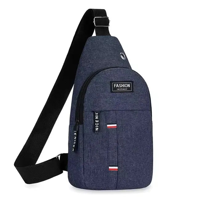 Chest Bag Men's One Shoulder Crossbody Bag Large Capacity Outdoor Sports And Leisure Fashion Small Shoulder Bag Large Capacit - Chic Cart