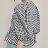 Women Y2K Peplum Tops Puff Short Sleeve Tie Up Blouse Shirt Summer Going Out Cute Babydoll Top Ruffle Hem Y2k Tops - Chic Cart