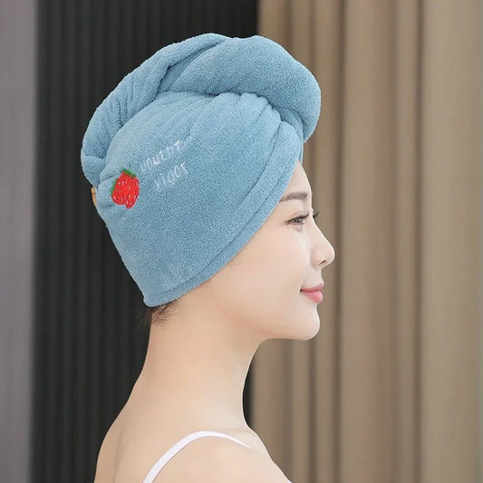 Rapid Dry Towel for Hair Microfiber Towels Anti Frizz Dry Hair Hair Towel Quick Dry Hair Dry Towels for Girls Beach Shower Cap - Chic Cart
