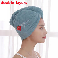 Rapid Dry Towel for Hair Microfiber Towels Anti Frizz Dry Hair Hair Towel Quick Dry Hair Dry Towels for Girls Beach Shower Cap - Chic Cart