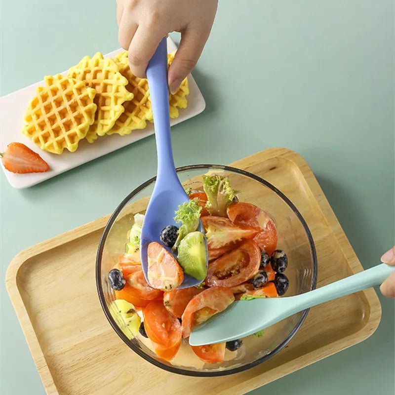Silicone Salad Shovel Spatula Non - stick Cookware Cake Pastry Food Baking Scraper Kitchen Fruit Butter Batter Cream Mixing Spoon - Chic Cart AMI Cart