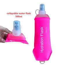 Widesea Camping 600ml Soft Water Bottle Drinking Sport Folding Bag Flask Outdoor Running Hydration Pack Waist Bicycle BPA Free - Chic Cart