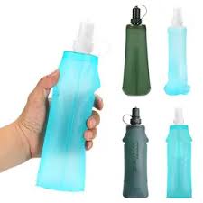 Widesea Camping 600ml Soft Water Bottle Drinking Sport Folding Bag Flask Outdoor Running Hydration Pack Waist Bicycle BPA Free - Chic Cart