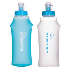 Widesea Camping 600ml Soft Water Bottle Drinking Sport Folding Bag Flask Outdoor Running Hydration Pack Waist Bicycle BPA Free - Chic Cart
